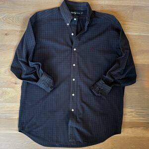VTG 90s Ralph Lauren Blake Classic Fit Button Down Shirt Pony Logo Mens Medium